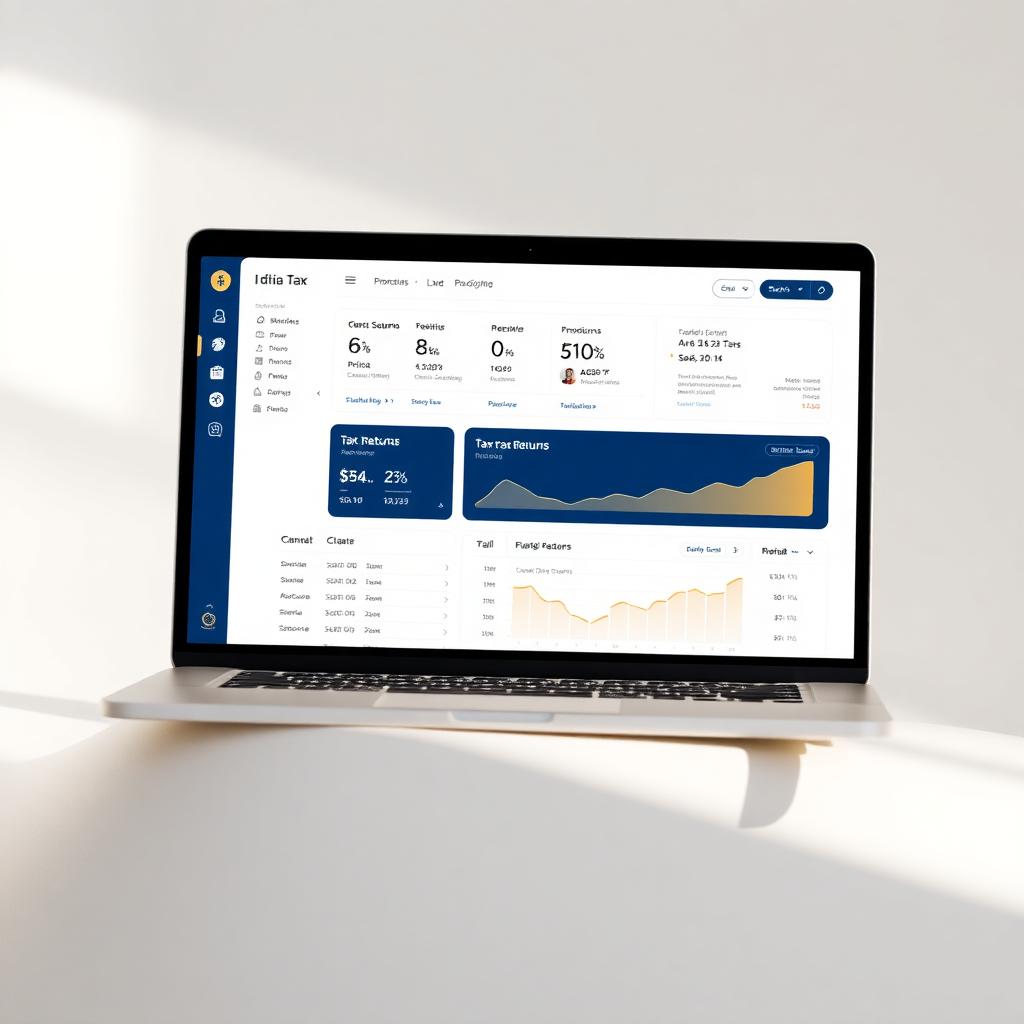 Mockup ilustrativo del panel de H2M Tax Software
